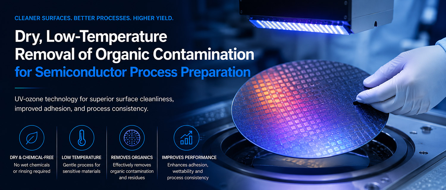 UV-Ozone Cleaning of Semiconductor Wafers and UV Surface Treatment